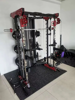 Appareil de musculation commercial multifonctionnel avec câble, rack de squat, machine Smith et fonction d'entraînement dynamique pour salle de sport