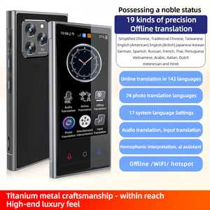 อุปกรณ์แปลภาษาแบบเรียลไทม์ V2 Ai Mini รองรับหลายภาษา หน้าจอสี TFT ขนาด 4.04 นิ้ว ระบบ Android เชื่อมต่อ Wi-Fi ชาร์จผ่านพอร์ต Type-C ใช้งานได้ 24 ชั่วโมง - Product Image 3