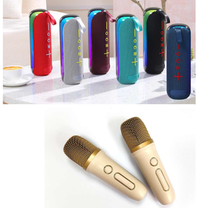 TG384K Charming PORTABLE <strong>SPEAKER</strong> OUTDOOR INDOOR COLORFUL HALF LED HALF FABRIC CUSTOM BRAND Wireless <strong>SPEAKER</strong> with Microphone - Product Image 2
