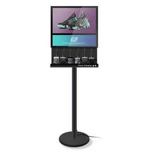 Hot Sale 27 "LCD Iklan Komersial Ponsel Floor Standing Stasiun Pengisian