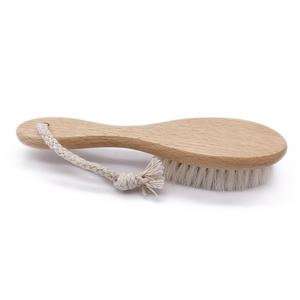 Nuevo cepillo facial de madera de haya con limpiador de cepillo facial de lana para uso corporal - Product Image 6