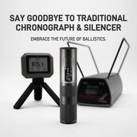 Chronograph with Integrated Silence | Air Accessory | Accurate Velocity Meter & Adjustable Silence for Hunting & Competition