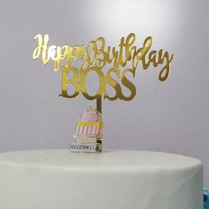 Adornos de acrílico personalizados para tarta de <span class=keywords><strong>feliz</strong></span> cumpleaños 'My Love Boss Baby Papa'-para decoraciones de fiesta y celebraciones - Product Image 1