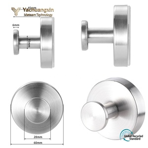 Hot Selling Silver Black Stainless Steel Modern Wall Mounted Eco-Friendly Multifunction <b>Suction</b> Cup <b>Hooks</b> No Drilling Clothing - Product Image 2