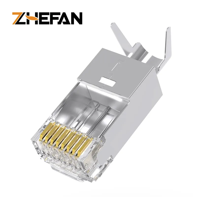 Exw Hoge Kwaliteit Cat7 Rj45 Connector Plug Afgeschermd Met Staart 8 Pin Connector Mannelijke Vrouwelijke Universele Plug Connector Mannelijke Vrouw