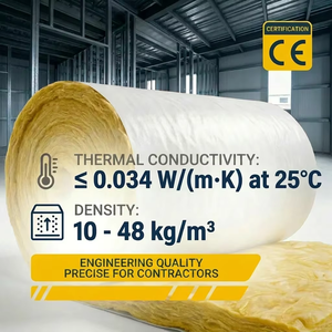 Feuille de laine de verre pure avec excellente <span class=keywords><strong>isolation</strong></span> thermique pour la protection thermique des toitures commerciales et des entrepôts - Product Image 4