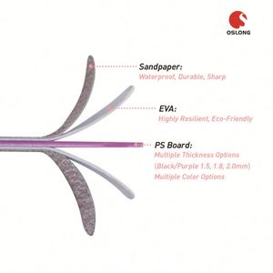Customized <b>White</b> 100 Grit Emery Board Nail Files With Logo 100/180 Washabl Nail File - Product Image 3