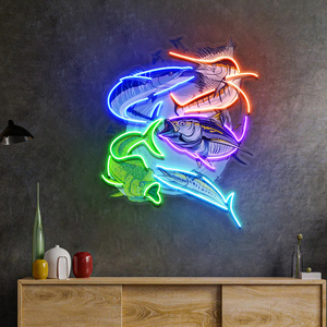 Treo tường trang trí Neon dấu hiệu UV in LED quảng cáo Neon dấu hiệu ánh sáng ý tưởng cửa hàng Logo tường chiếu sáng trang trí cho doanh nghiệp - Product Image 1