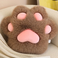 Coussin en peluche super doux de haute qualité en forme de patte de chat, oreiller décoratif pour canapé, chambre à coucher, maison