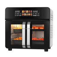 Four électrique de comptoir Aifa 25 litres, nouveau modèle, 24L, deux zones de cuisson, sans huile, écran LED numérique, friteuse à air CB CE