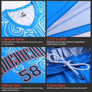 Men's Jersey sets wholesale training breathable basketball team jerseys - Product Image 4