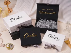 Boîte cadeau minimaliste personnalisée, emballage en papier de qualité supérieure pour cadeaux, bijoux et emballages de vente au détail - Product Image 3