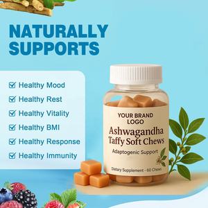 Vigoworld nueva llegada vegana planta a base de Ashwagandha Taffy suave masticar con vitamina D Ashwagandha Gummies 2000mg para mujeres y hombres - Product Image 3