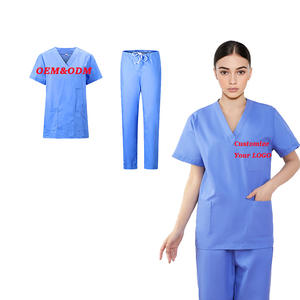 Uniformes Médicos de Alta Calidad y Económicos para Hombre y Mujer, Conjuntos de Uniformes de Enfermería <span class=keywords><strong>El</strong></span>ásticos - Product Image 1