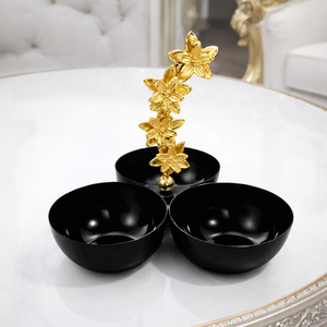 Cuenco para frutos secos de primera calidad, 3 compartimentos con asa en forma de estrella, para hoteles de lujo, estilo antiguo, precio al por mayor - Product Image 5