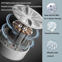 Mini lavadora Turbo, máquina de limpieza ultrasónica USB portátil, lavadora Turbo portátil para ropa interior y calcetines