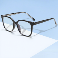 A10083 Lunettes de vue vintage pour femme, monture intégrale, verres neutres - Montures décoratives noires, aspect naturel, pour myopie