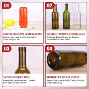 Botella de Vino Personalizable, Transparente, Vacía, con Cuello de Rosca, para Vino Blanco o de Frutas - Product Image 4