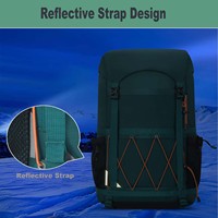 Sac à dos de randonnée imperméable à la mode pour le camping, l'escalade, le ski et le cyclisme avec fermeture à glissière et doublure en polyester
