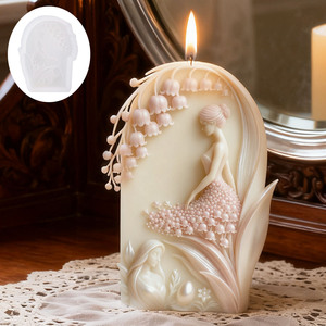 Set Fai-da-Te per Candela Profumata e Diffusore di Aromi al Mughetto, Decorazione per Camera da Letto, Regalo e Bomboniera, Stampo in Silicone Incluso - Product Image 3