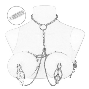 QK-W8134 Adult SM Products Nipple Clamp with Restraint Device Double Clamp Female Nipple Clamp - Product Image 5