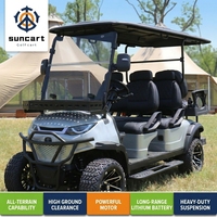 [Entrepôt de Dubaï] Voiturette de golf électrique 4+2 places avec siège arrière rabattable, buggy de golf tout-terrain, prix de gros