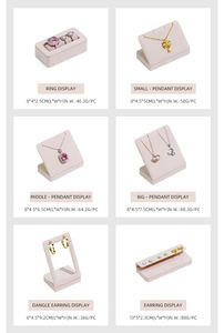 Forte luxe microfibre anneau en bois présentoir <span class=keywords><strong>comptoir</strong></span> armoire bijoux magasin présentoirs expositions bijoux présentoir - Product Image 6