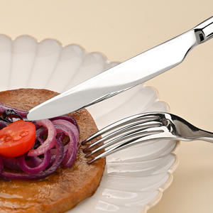 Vajilla de acero inoxidable 304 <span class=keywords><strong>para</strong></span> <span class=keywords><strong>restaurantes</strong></span> y asadores, cuchillos, tenedores y cucharas de hotel gruesos hechos a medida - Product Image 1