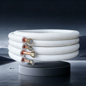 Tuyau de raccordement en cuivre pour climatisation, <span class=keywords><strong>isolé</strong></span> en <span class=keywords><strong>PE</strong></span>, <span class=keywords><strong>tube</strong></span> en cuivre avec isolation en mousse <span class=keywords><strong>PE</strong></span> - Product Image 1