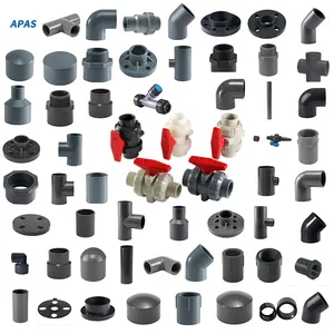 APAS Factory Direct ASTM SCH80 SCH40 Din Asni Jis Cns Compact Simple Double Union Ball Valve Pvc Pipe Fittings for water supply