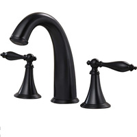 Mitigeur de lavabo de luxe européen rétro en laiton brossé à 2 poignées avec capteur sans contact, qualité supérieure, vente en gros d'usine, céramique