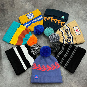 Custom Beanie Manufacturer Winter <strong>Hat</strong> for <strong>Men</strong> Sports Team Knitted Jacquard <strong>Bobble</strong> Pom Pom Beanies <strong>Hat</strong> - Product Image 4