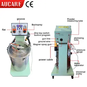 Pistola de pulverización de recubrimiento en polvo automática electrostática de 220V, pistola de polvo seco, pistola de pintura en polvo sobre superficie de madera