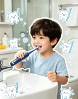 Brosse à dents électrique pour enfants OEM ODM, étanche, design de dessin animé