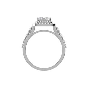 <b>Top</b> Princess Cut Lab Grown Diamond Ring 925 <b>Silver</b> 9kt, 14kt, 18kt Gold Diamond Rings for Women's Engagement Ring - Product Image 5