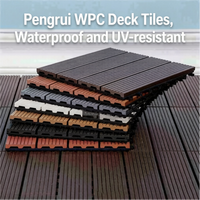 Dalles de terrasse en WPC durables et résistantes, revêtement de sol imperméable, design moderne, emboîtables, écologiques pour jardin et parc extérieurs