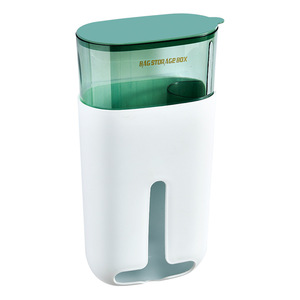Boîte de rangement murale pour sacs poubelles avec couvercle, empilable, organisateur de cuisine, sacs poubelles extractibles, aucun perçage requis - Product Image 4