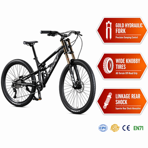 Nuevo Diseño, Servicios Personalizados, Venta de Fábrica 27.5/29 "   <span class=keywords><strong>Bicicleta</strong></span> de Montaña de Aluminio con Suspensión Completa y Frenos de Disco - Product Image 1