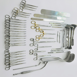 Conjunto básico de laparotomía de 104 piezas, instrumentos quirúrgicos superiores para cirugía abdominal, fuente de alimentación Manual, punta superior dorada, gran oferta - Product Image 1