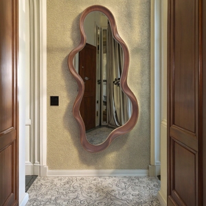 Gương trang trí nhà nông thôn, treo tường, gỗ, hình dạng không đều, trang trí hiên nhà, phòng khách, gương trang trí cho nhà cửa - Product Image 2