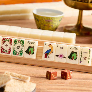 160 Piezas <span class=keywords><strong>de</strong></span> Mahjong Chino <span class=keywords><strong>de</strong></span> los Cuatro Caballeros, Fichas <span class=keywords><strong>de</strong></span> Mahjong Americanas, Juego <span class=keywords><strong>de</strong></span> Mahjong con Diseño <span class=keywords><strong>de</strong></span> Flores y Amuletos <span class=keywords><strong>de</strong></span> la Suerte - Product Image 6