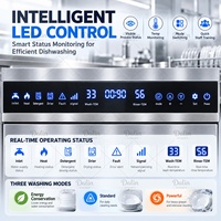 Lave-vaisselle électrique sous le comptoir industriel intelligent en acier inoxydable à bas prix commercial