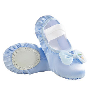 TJ332 Chaussures de ballet pour filles Chaussons de ballet pour bébé Semelle complète en cuir Chaussures de ballerine pour femmes - Product Image 4