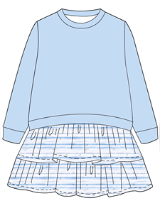 ชุดเดรสเสื้อสเวตเชิ้ตแบบชิ้น<span class=keywords><strong>เด</strong></span>ียวสำหรับเด็กผู้หญิงวัยเตาะแตะ แขนยาว คอกลม พร้อมกระโปรง<span class=keywords><strong>ระบาย</strong></span>เป็น<span class=keywords><strong>ชั้น</strong></span>ๆ สำหรับเล่น - Product Image 5