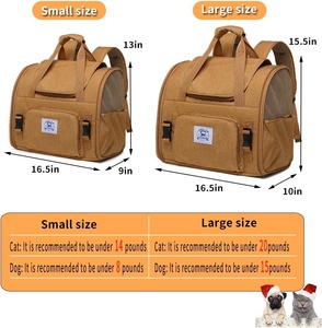 กระเป๋าเป้สะพายหลังสำหรับสัตว์เลี้ยงสำหรับสุนัขขนาดเล็ก แมวขนาดกลาง มังกรเครา กระต่าย-ผ้าอ็อกซ์ฟอร์ดระบายอากาศได้ พับเก็บได้ พกพาสะดวกสำหรับกิจกรรมกลางแจ้ง - Product Image 2