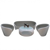 Table basse moderne blanche, table ronde minimaliste pour salon, salle de séjour, réception