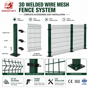 Panneau de clôture en fil métallique soudé 3D galvanisé à chaud pour la fabrication industrielle, barrière de sécurité, clôture 3D - Product Image 2