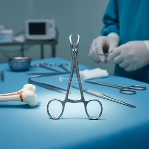 Forceps with Ratchet Fixation 140mm Reposition Forceps <b>Bone</b> Holding Forceps by GRAYROCKS ENTERPRISES Made in Pakistan - Product Image 2