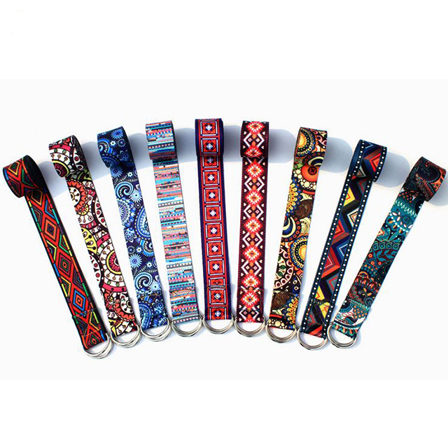 Jstar высокое качество Спорт Прочный хлопок нейлон растяжка Йога ремень