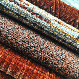 Soft Teddy Boucle Fabric Furniture Fabric with Antimicrobial Layer Rust <strong>Red</strong> Jacquard Couch <strong>Material</strong> for Restaurant Chair - Product Image 5